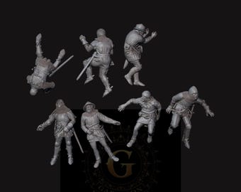 Casualties X7 28mm Medieval Unpainted Resin Wargame Miniatures