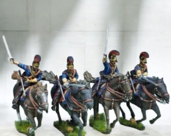 Napoleonic British Heavy Cavalry Royal Horse Guards (The Blues) B UNPAINTED 28mm 1/56 Wargames Collectors Figures by Garrison Miniatures