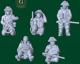 British Infantry Tank Riders,  28mm 1/56