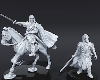 Elf Lord Foot & Mounted, 28mm 1/56