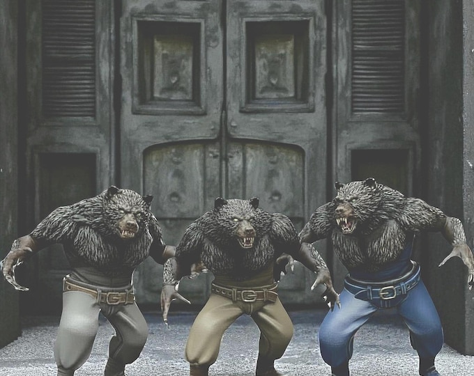 Konflikt '47 Weird War etc Compatible Russian WereBears X3 28mm 1/56