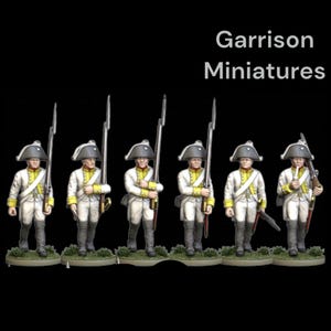 Napoleonic Saxony Musketeers Line Order X6 UNPAINTED 28mm 1/56 Wargames and Collectors Figures by Garrison Miniatures
