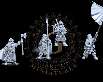 Dwarf Command Group 28mm 1/56