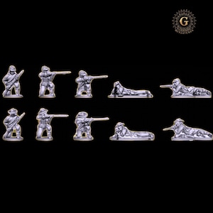 15mm and 13.5mm Epic Scale American Civil War Sharpshooters X10 Figures Wargames Collectors