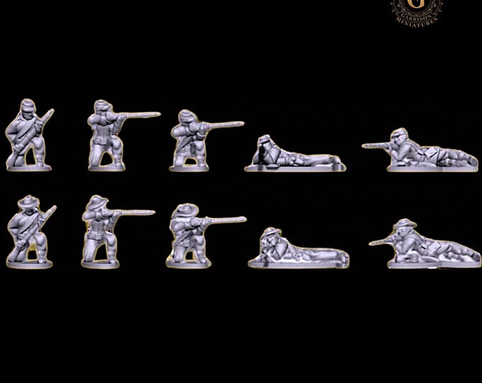 American Civil War Sharpshooters, 15mm and 13.5mm Epic Scale