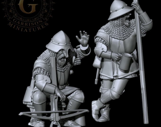 Drunken Men at Arms X2: 28mm