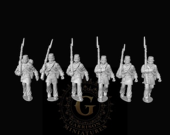 Confederate Infantry Marching X6: 28mm