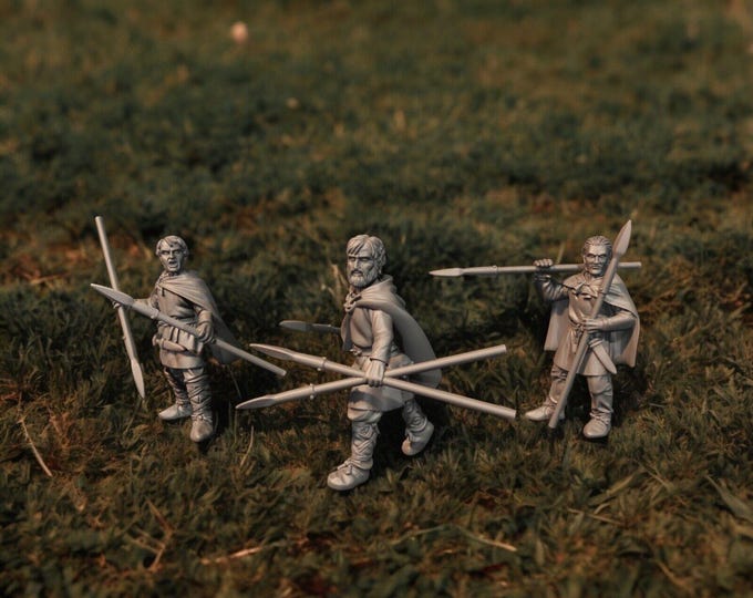 Dark Ages Skirmishers Set 1  28mm 1/56