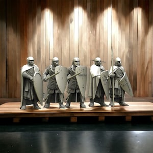 12th Century Iberian Christian Court Guards 28mm 1/56 Wargames and Collectors Figures by Reconquer Designs for Garrison Miniatures