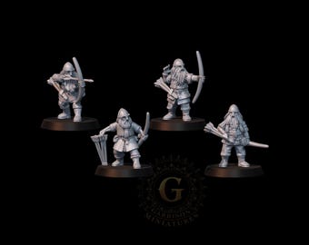 Dwarf Warriors Archers X4 28mm