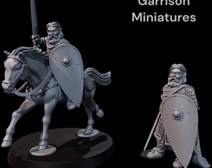 Huscarl Captain 1 Foot & Mounted 28mm 1/56