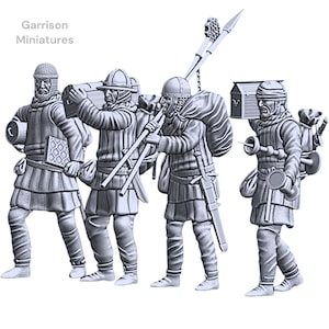 Medieval Looters X4 28mm Miniatures Wargames & Collectors Figures by Reconquer Designs for Garrison Miniatures
