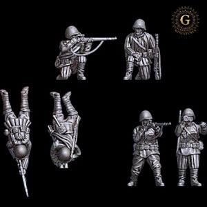 WW2 Red Army Snipers & Observers X6 ideal Bolt Action etc  28mm Wargames Collectors Figures by Garrison Miniatures