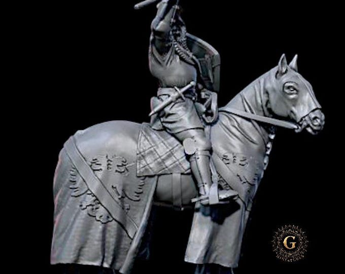 Bertrand du Guesclin, Mounted Medieval Knight, 28mm Wargames Miniature