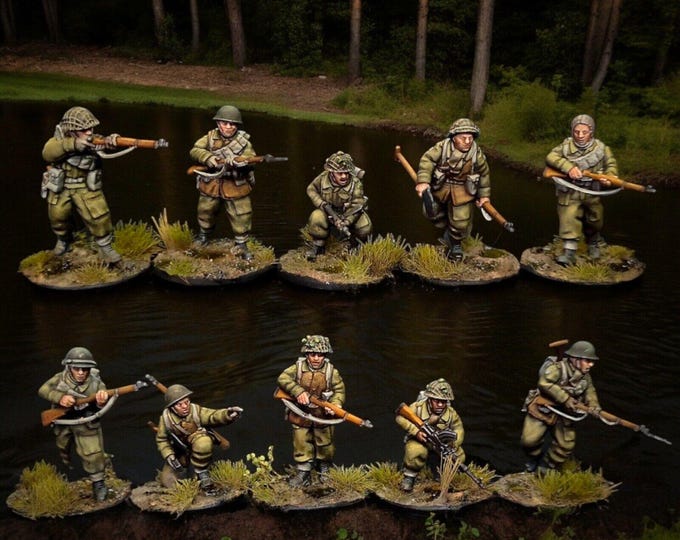 WW2 Hürtgenwald Canadian Rifle Section 28mm 1/56