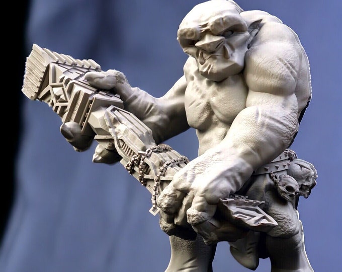 Cave Troll with Ruined Pillar 28mm 1/56