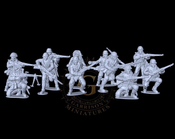 Japanese Infantry X11, 28mm 1/56