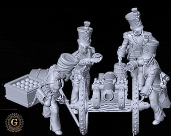 Napoleonic French Foot Artillery Set 1 28mm 1/56 Waterloo / Peninsula