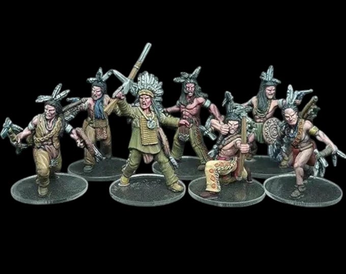 Sioux Warriors on Foot  28mm/32mm