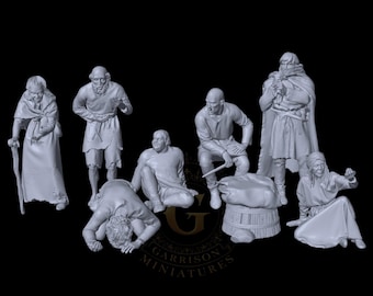 Medieval Rogues and Beggars: 28mm Historical Wargame and Diorama Miniatures