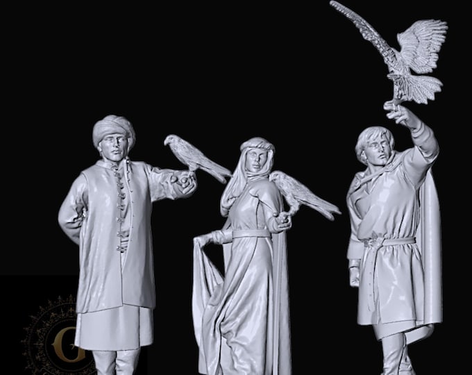 Falconers X3 28mm Medieval Unpainted Resin Wargame Miniatures