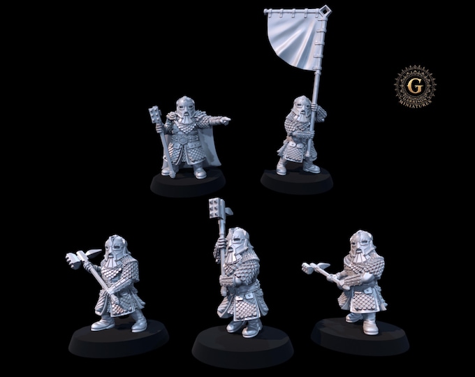 Dwarf Hammerers & Command 28mm 1/56