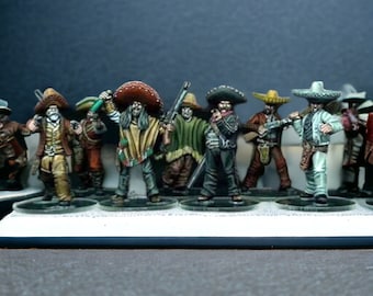 Mexican Outlaws on Foot, 28mm/32mm