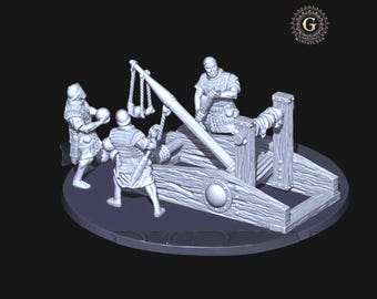 Roman Onager Siege Machine and Crew  - 28mm 1/56