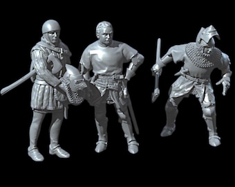 Bertrand du Guesclin and his Squire 28mm 1/56