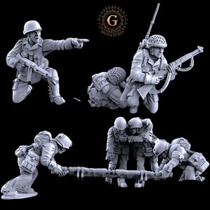WW2 US Army Pacific HQ ideal Bolt Action 28mm 1/56 Wargames and Collectors Figures by BattleCat for Garrison Miniatures