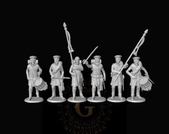 Prussian Landwehr Infantry Command 28mm