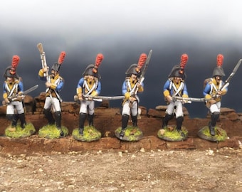 Napoleonic Spanish Infantry in Bicornes Charging 28mm 1/56