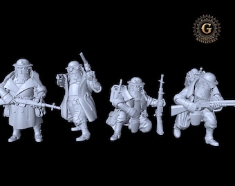 Trench Crusade Compatible New Antioch Grimdark etc NCOs & Medics 32mm