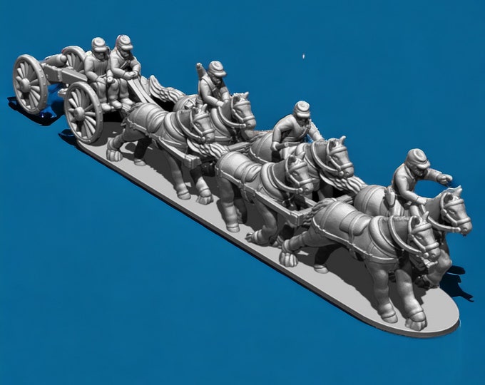 American Civil War Artillery Train, 15mm and 13.5mm Epic Scale