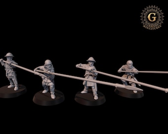 14thC Scots Pikemen 28mm 1/56