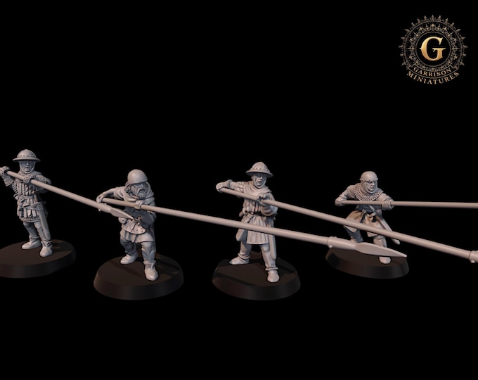 14thC Scots Pikemen 28mm 1/56
