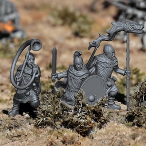 Late Roman Command Group Saga Carthage Hail Caesar 28mm 1/56 Unpainted Wargames Collectors Figures by RW for Garrison Miniatures