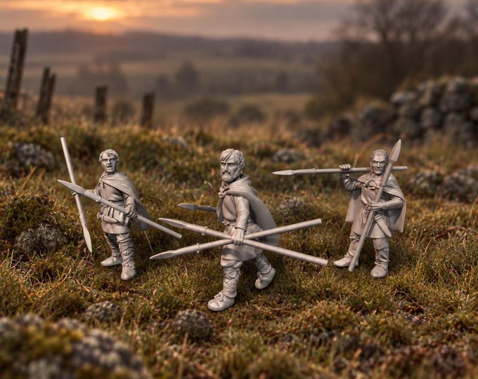 Skirmishers X3: 28mm Dark Ages Unpainted Resin Wargame Miniatures