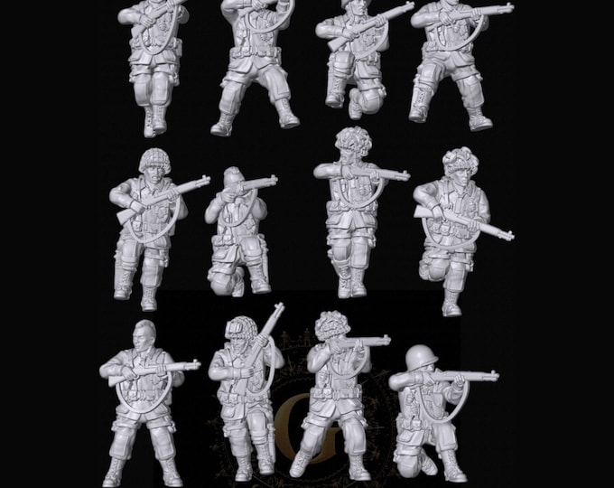 US Airborne Riflemen X12: 20mm and 28mm