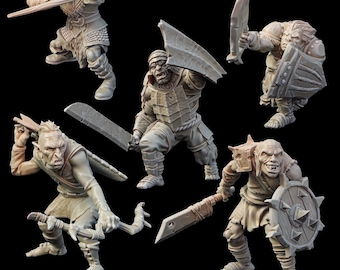Orc Squad A  28mm 1/56
