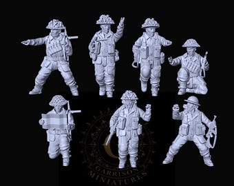 British Infantry NCOs X7: 28mm or 20mm