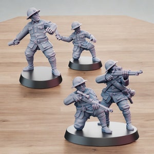 WW2 Chinese NRA Infantry Snipers & Grenades ideal Bolt Action 28mm 1/56 Wargames Collectors Figures by Kyoushuneko for Garrison Miniatures