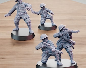 Chinese NRA Infantry Snipers & Grenades X4: 28mm Wargame Miniatures