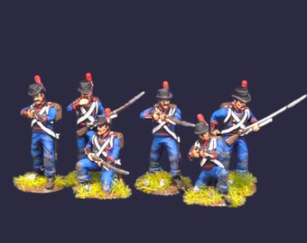 Napoleonic Spanish Infantry Chistera Hats Firing Line 28mm 1/56