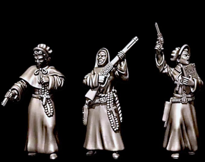 Armed and Dangerous Nuns, 28mm/32mm