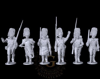 Kingdom Of Saxony Liebgrenadier Garde Command X6 28mm