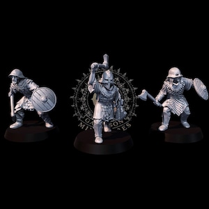 Orc Rabble with Battleaxes:  28mm Fantasy Wargame and Display Miniatures