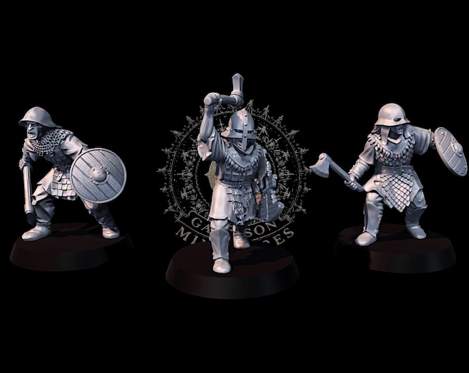 Orc Rabble with Battleaxes  28mm 1/56