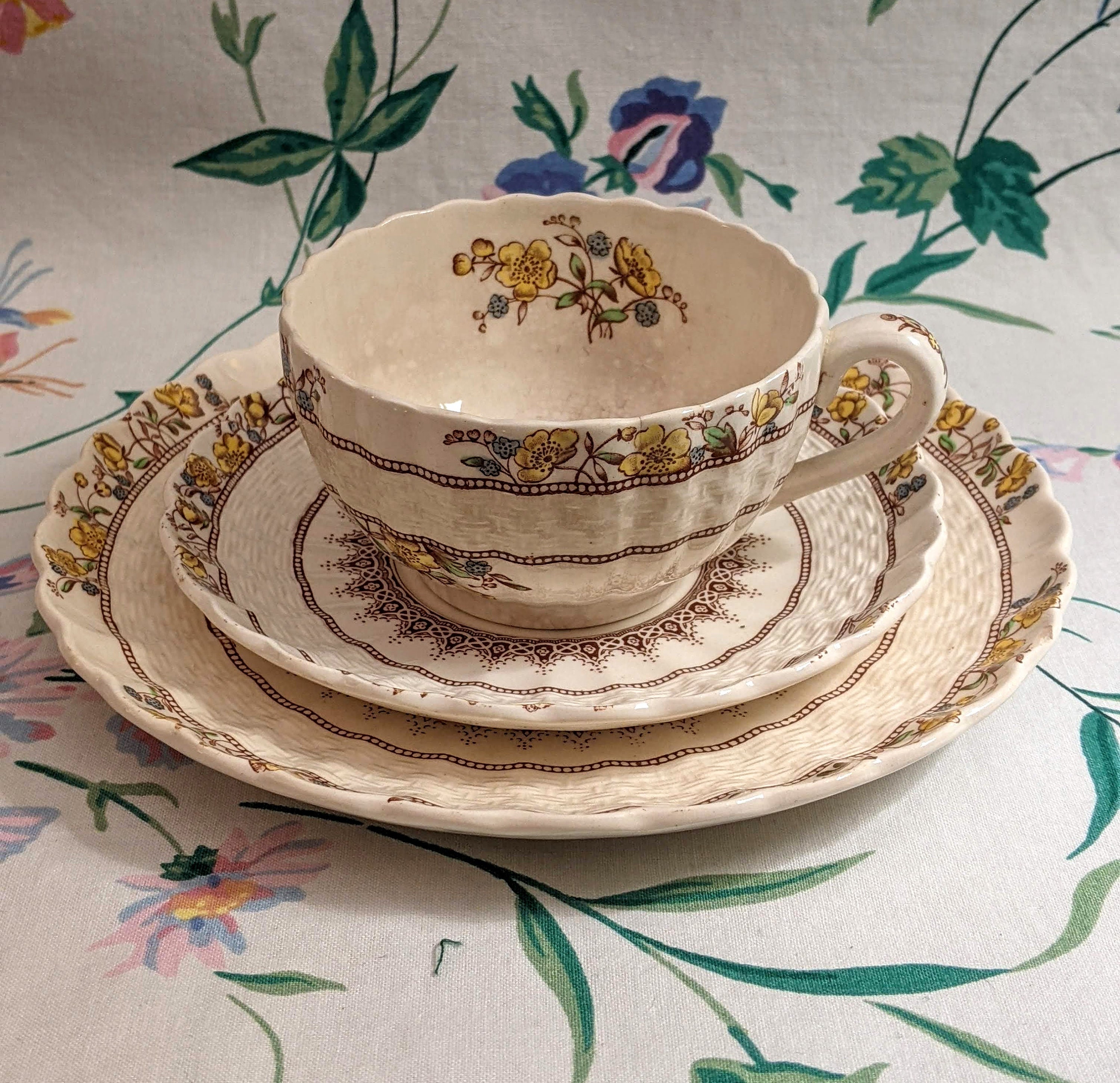 Antique Spode Copeland's China England - Flower Pattern Cup