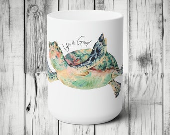 Tazza da caffè tartaruga marina, regali per gli amanti delle tartarughe marine, tazza da caffè per gli amanti degli animali, adoro le tartarughe marine, okay - Italia
